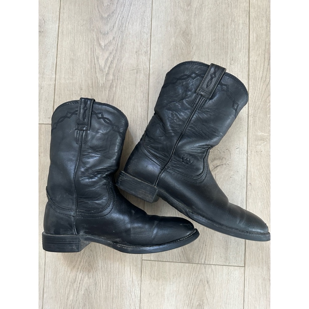 Ariat Black Leather Western Boots - Picture 5 of 6